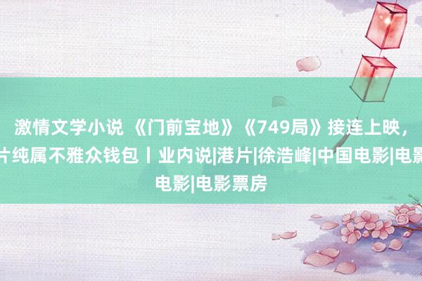 激情文学小说 《门前宝地》《749局》接连上映，库存片纯属不雅众钱包丨业内说|港片|徐浩峰|中国电影
