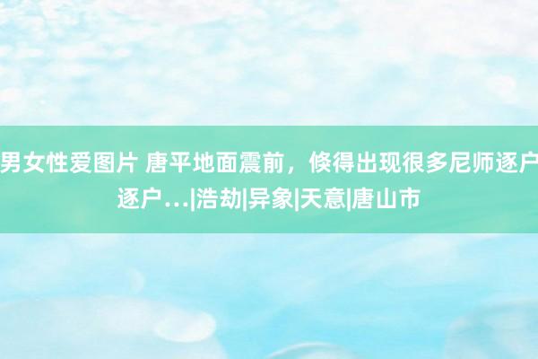 男女性爱图片 唐平地面震前，倏得出现很多尼师逐户逐户…|浩劫|异象|天意|唐山市