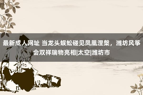 最新成人网址 当龙头蜈蚣碰见凤凰涅槃，潍坊风筝会双祥瑞物亮相|太空|潍坊市