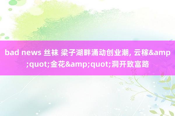 bad news 丝袜 梁子湖畔涌动创业潮， 云稼&quot;金花&quot;洞开致富路