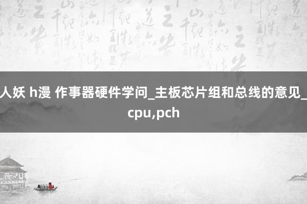 人妖 h漫 作事器硬件学问_主板芯片组和总线的意见_cpu，pch
